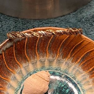 Ronaldo, size 7, gold and silver twisted bracelet